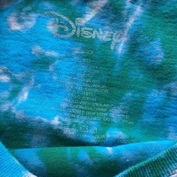 Disney Reworked Dyed Minnie Mouse Graphic Tee Slim Fit XL Blue Green - Picture 8 of 9